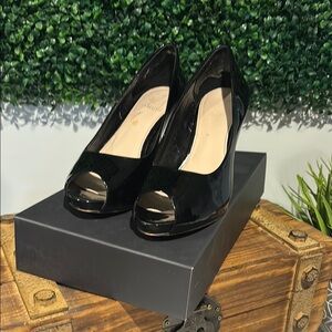 Elegant Black Peep-Toe Women's Shoes